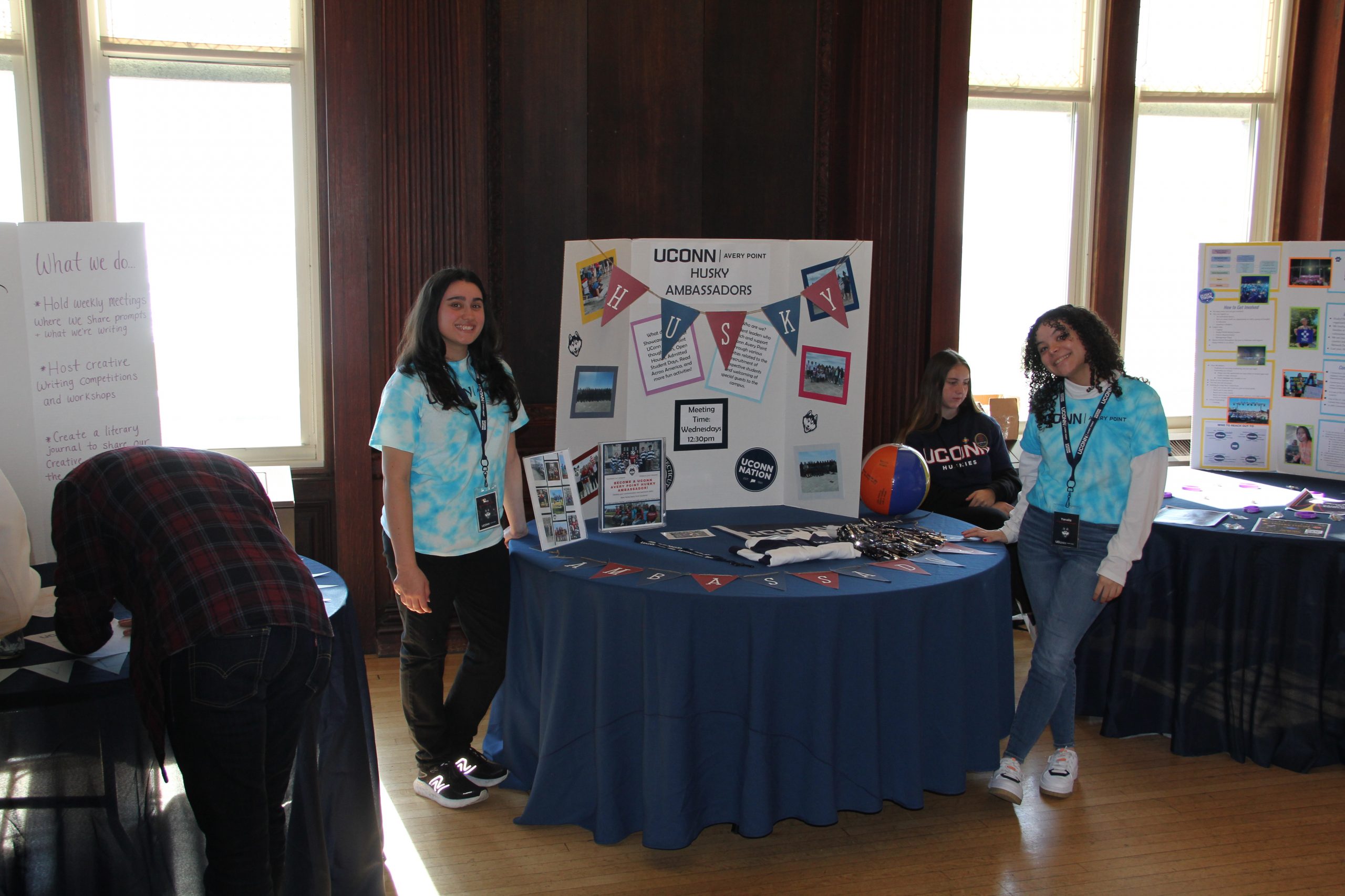 Members of the Husky Ambassador's Club recruit incoming students
